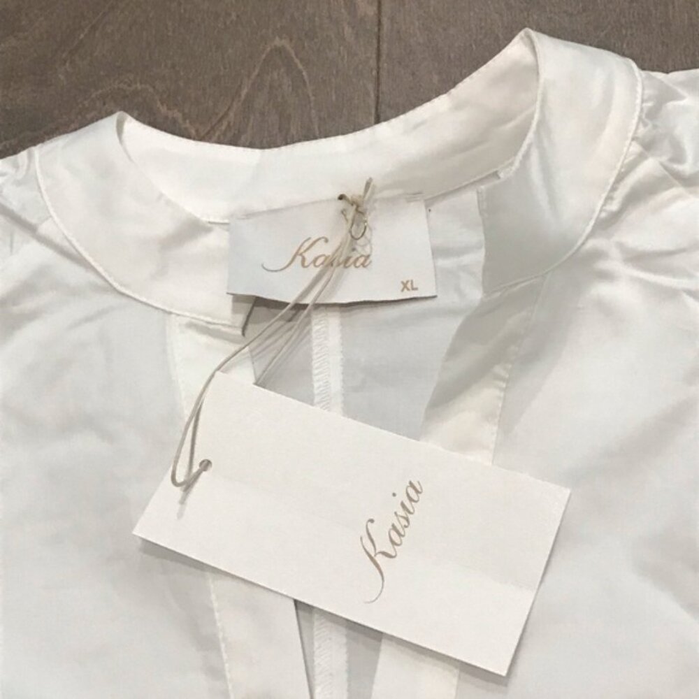 Tuckernuck Kasia Women's Short Sleeve White Santorini Mini Dress, Size XL - Picture 4 of 7